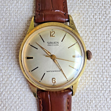 Vintage GRUEN men's manual wind watch 510RSS sunburst dial swiss 1950s