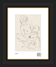 Egon Schiele,  Lithograph,  Untitled, Numbered, coa, Rare, Vintage