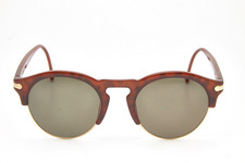 Vintage Hugo Boss 5167 Sunglasses 80s Round Tortoise Browline Intellectual Lux