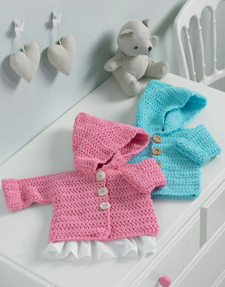 5206 Crochet Chunky Baby Coat Crochet Pattern hard copy genuine