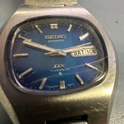 New ListingVintage Seiko DX SS Men's 17 J Blue Dial Automatic Watch