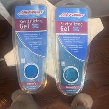 Life Fitness Revitalizing Gel Insoles Women's Size 6-10 Superior Cushioning