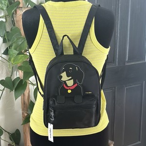 Marc Tetro Dachshund Mini Backpack Purse Black Pop Art Travel Bag NWT Minor Flaw Marc Tetro Bags & Women main image 4