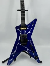 DIME Washburn Dimebag Darrell Blue electric guitar black hardware 