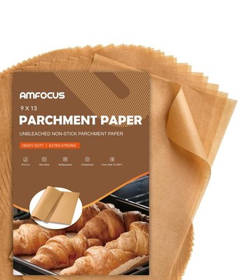 200 Pcs Parchment Paper Sheets, 9x13 In Non-Stick Precut Baking Parchment for...