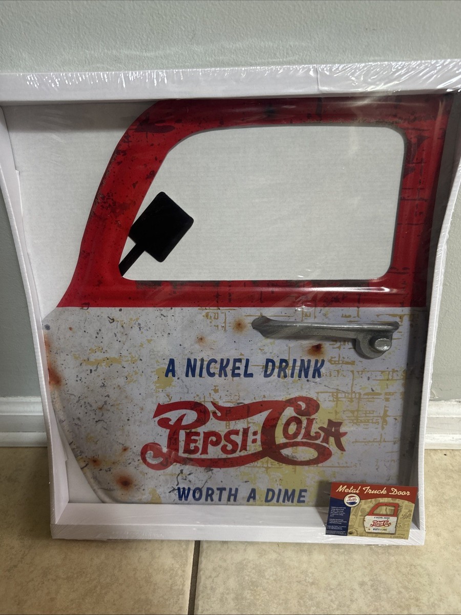 15x18” Wall Mount Pepsi Cola Metal Delivery Truck Door Sign New In