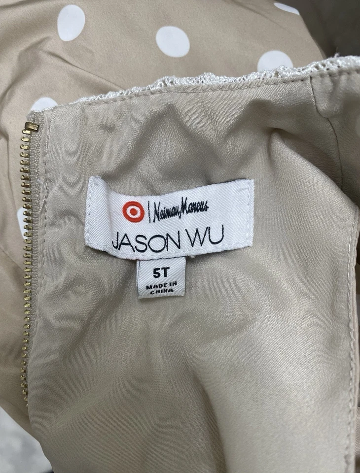 Vestido a lunares Neiman Marcus para niñas con lazo y encaje de Jason Wu + Target, 5T Foto 3 de 4