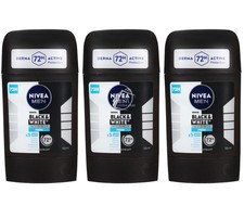 3x 50ml NIVEA Men Black White Invisible FRESH Antiperspirant Deodorant Deo Stick