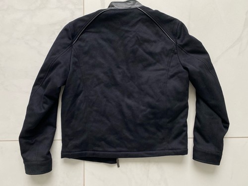 Armani Collezioni Hombres Chaqueta Bomber Cuero Cachemira Mezcla Lana Cremallera 42 - Imagen 11 de 12