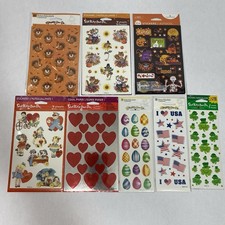 American Greetings Stickety Doo Da Stickers Lot Of 8 Holidays