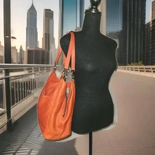 American Leather Co. 100% Genuine Soft Leather Shoulder Handbag 12x11x5