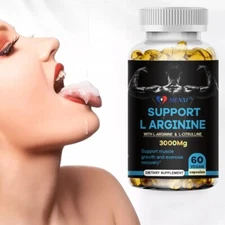 L-Arginine 60 Nitric Oxide,Testosterone Booster,Energy Support Capsules 3000 mg