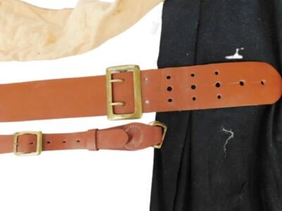 Original WWII Sam Browne Belt Shell Cordovan Brown Box 34 Military