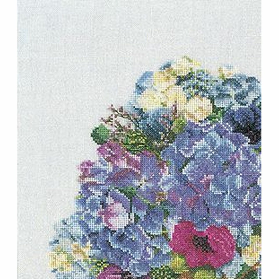 Kit a punto croce Ortensie E Anemoni 3025A thea gouverneur Aida eBay