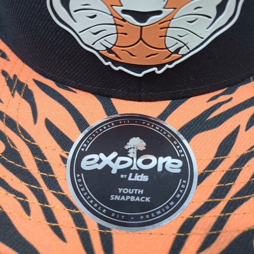 Explore by Lids Tiger Youth Adjustable Snapback Hat Black - Picture 2 of 8