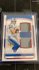 TJ Hockenson Rookie Jersey 2019 National Treasures /88 Relic Lions