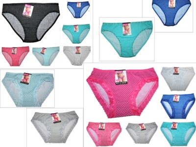 5-10 Stück MÄDCHEN Slip Unterhose 2 Modelle Unterwäsche Größe1 XL/XXL (170/176)