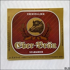 Eberswalder Eber-Brau Starkbier Beer Label (BL8)