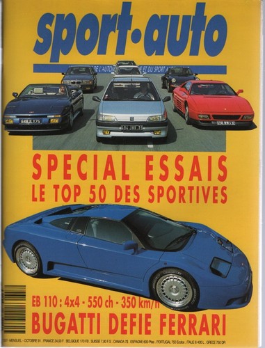 SPORT AUTO 357 BUGATTI EB110 LANCIA DELTA HF INTEGRALE 16V GOLF 3 VR6 GP BELGIQU - Imagen 1 de 2