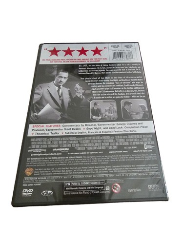 Good Night And Good Luck DVD 2005 Widescreen Edition NEW Sealed Robert Downey Jr - Picture 2 of 2