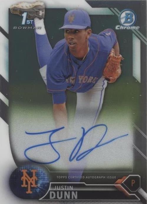 2016 Bowman Draft - Justin Dunn #CDA-JD - 1 of 1
