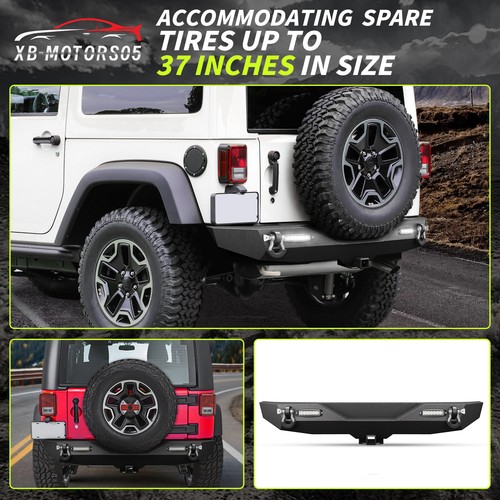 Front /Rear Bumper for 07-2018 Jeep Wrangler JK JKU Unlimited (2/4 Drs) Off-road - Picture 20 of 25