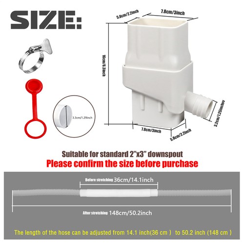 Rainwater Collection System Rain Barrel Diverter Kit Downspout Diverter - Picture 5 of 6