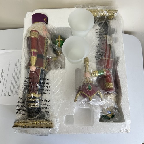 Pair 0f Nutcracker Candle Holders From Costco in Box 12" Tall 796200 - Picture 2 of 8