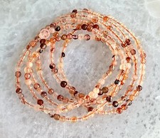 Wholesale Lot 6 Pcs Natural Hematoid 4mm 7.5 Crystal Stretch Bracelet