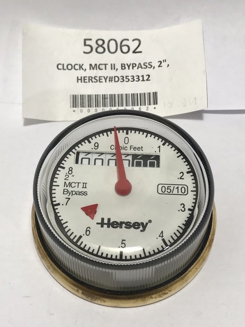 Hersey MCTII 2" Bypass Register Clock D353312 For Water ...