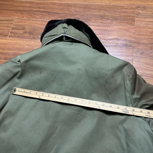 Vtg Parka Jacket XL US Military 1950s Zip Hood Civilian B-9 Quilted Coat - Picture 22 of 22