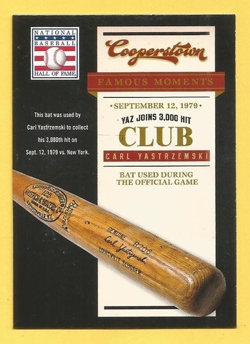 CARL YASTRZEMSKI 2012 Panini Cooperstown Famous Moments #17 Red Sox HOF'er
