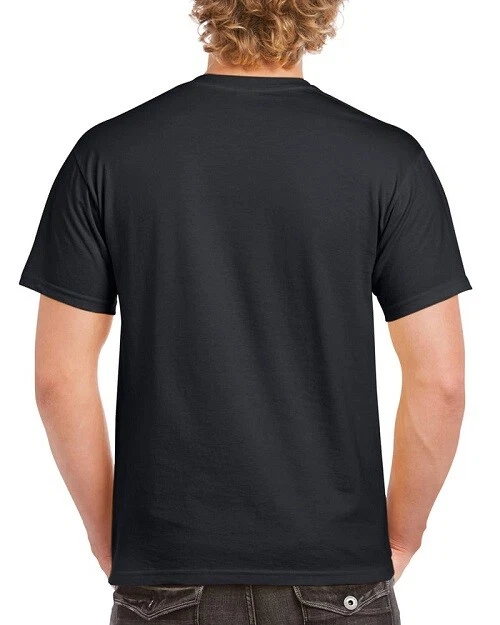 GILDAN Lot de 3 t-shirt homme,tee-shirt coton manches courte couleur noir - Photo 4/4