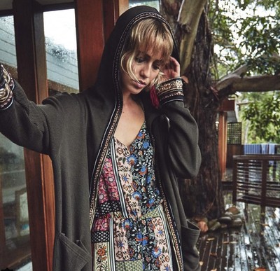 Jaase Oversized Long Hooded Cardigan 