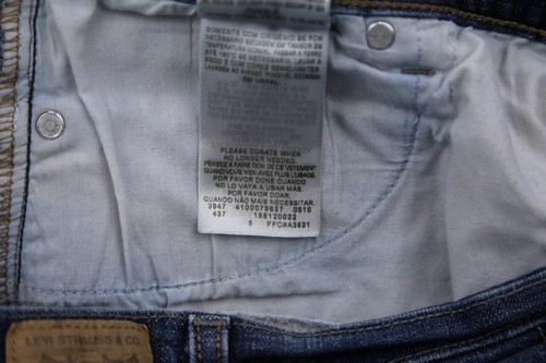 Pantalones de mezclilla para mujer Levi's 512 2010 corte bota adelgazante tiro alto talla 18M (36x31) - Imagen 6 de 10