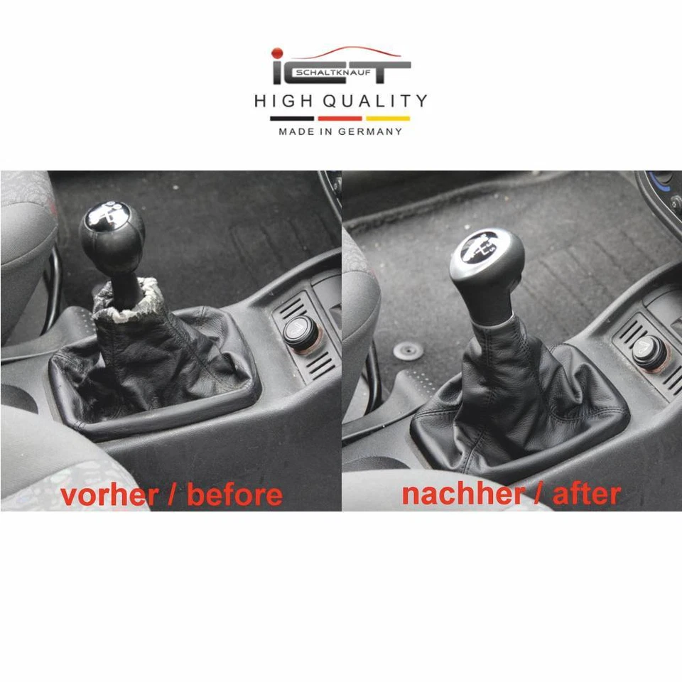 ICT pomello cambio pell per Opel Tigra Twintop Meriva A LED cucitura argento B47 - Immagine 4 di 4