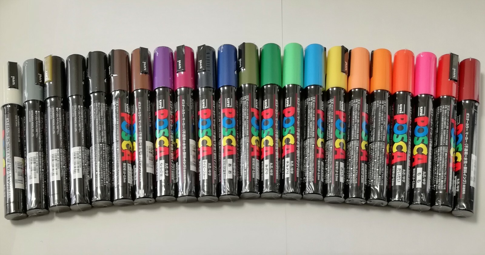 UNI 15 Colors/set POSCA PC-5M Permanent Art Markers Set 1.8-2.5mm  Round-headed Marker POP Advertising Note Pen