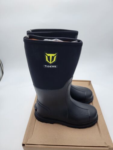 TideWe Men’s Black Waterproof Work Hunting Warm 6mm Neoprene Mud/Muck Boot-SZ 8 - Picture 3 of 7