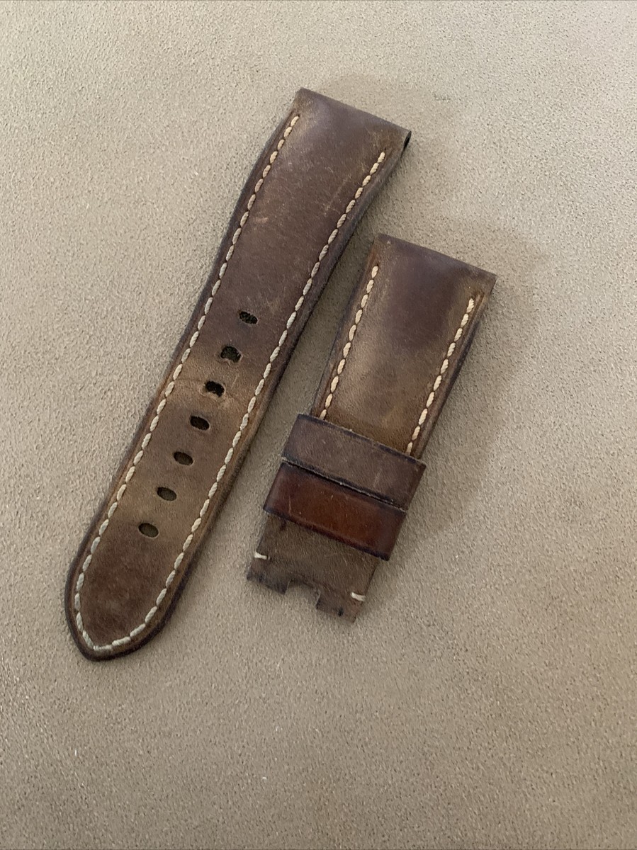 OFFICINE PANERAI レザーベルト ブラウン Officine Panerai Watch Strap Band 26 x 22 Matte Brown Leather