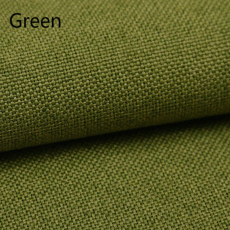 Cotton Linen Fabric Plain Cloth for Cushion Cover Sofa Pillow Solid Color Craft - Image 2 of 4