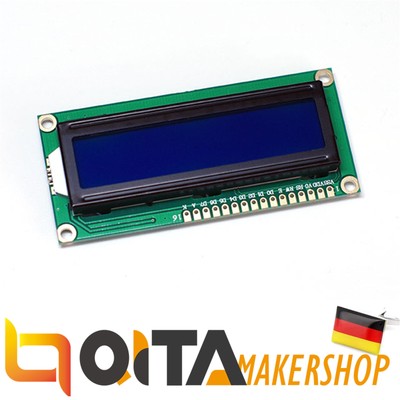 LCD 1602 Display Module 16x2 Character Shield for Arduino Uno HD44780 Modul Blau