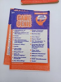 Game Genie Update Book Vol Sega NES Cheat Codes Galoob Video Game Manual LOT