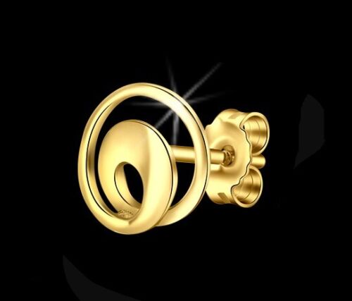 ECHT GOLD *** Single-Ohrstecker Spirale rund 8 mm Ø - Bild 2 von 4