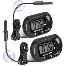 2-Pack Aquarium Thermometer, Fish Tank Thermometer, Water Thermometer with 3.3F