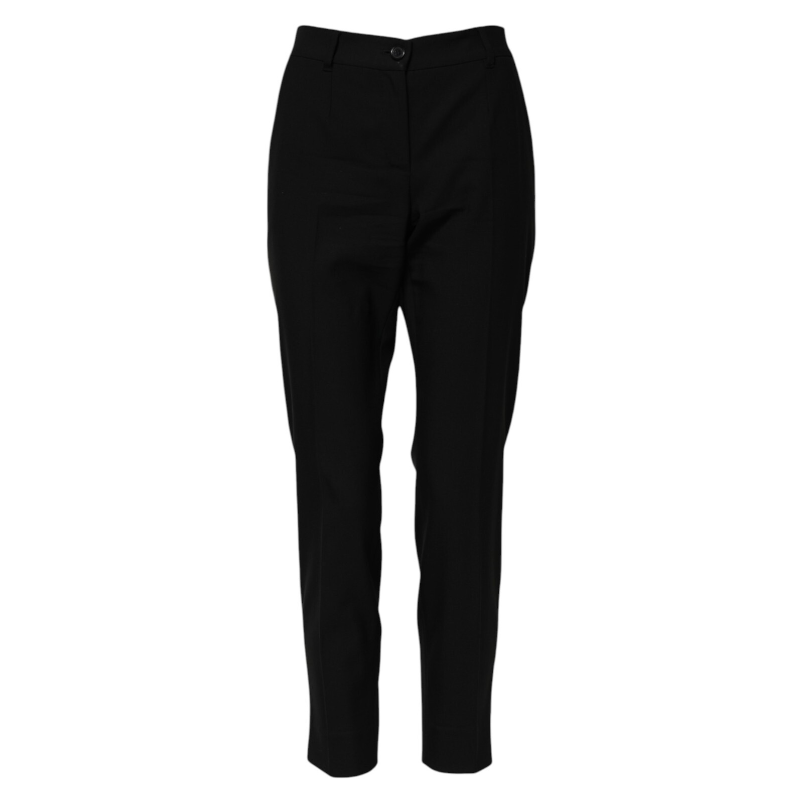DOLCE & GABBANA Pants Black Wool High Waist Tapered Trouser IT38/US4/XS 620usd
