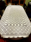 VINTAGE HAND CROCHETED TABLE CLOTH 54" x 96"