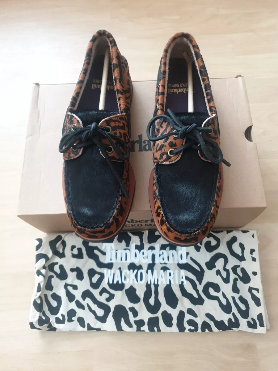 Timberland x Wacko Maria Classic Boat Shoes Leopard Leather UK9.5 US10 EU44