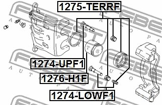 FEBEST 1274-UPF1 Führungsbolzen, Bremssattel für, HYUNDAI, HYUNDAI (PEKING), HYUNDA - Bild 2 von 2