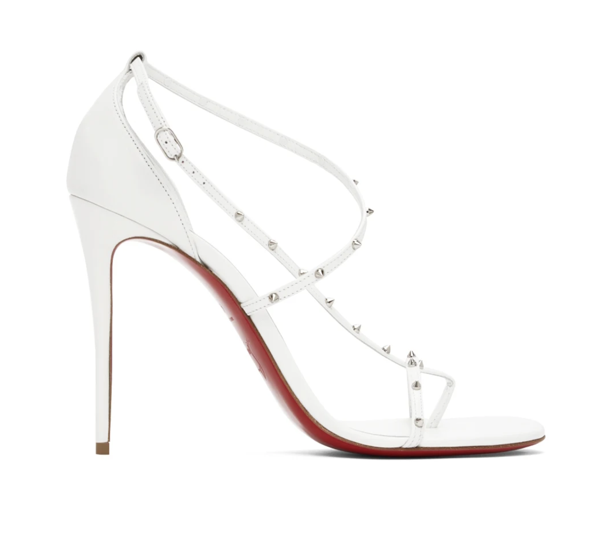 Christian Louboutin Riojana Spikes 100, White Stiletto