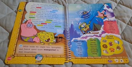 LeapFrog Leap 2 Reading Sponge Bob Salty Sea Stories Activity Book & Cartridge - Picture 8 of 17